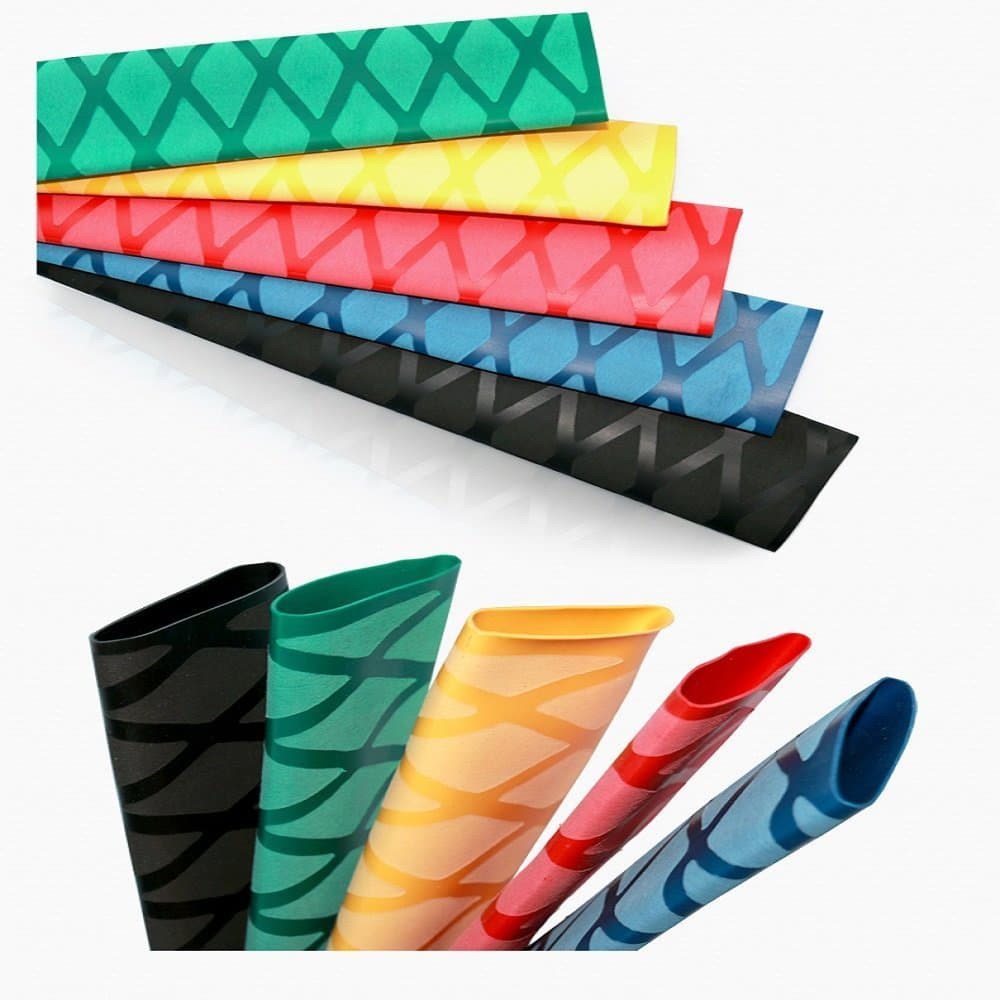 MoRange Non-Slip Heat Shrink Tube, 5 Packs X-Type Absorb Moisture DIY Overgrip for Tennis Badminton Racket Bike Bar (φ40mm)