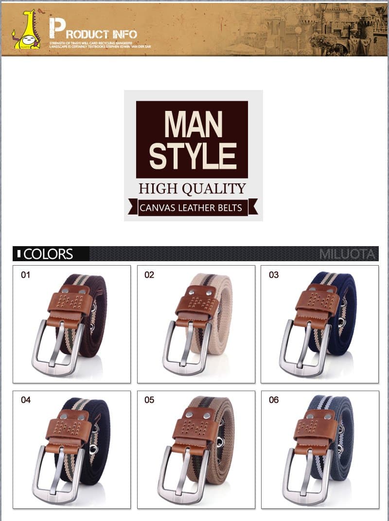[Miluota] 2014 Canvas Pin Buckle Belt Unisex Military Belt Army Tactical Fashion Belt Mens Top Quality Men Strap Bt003
