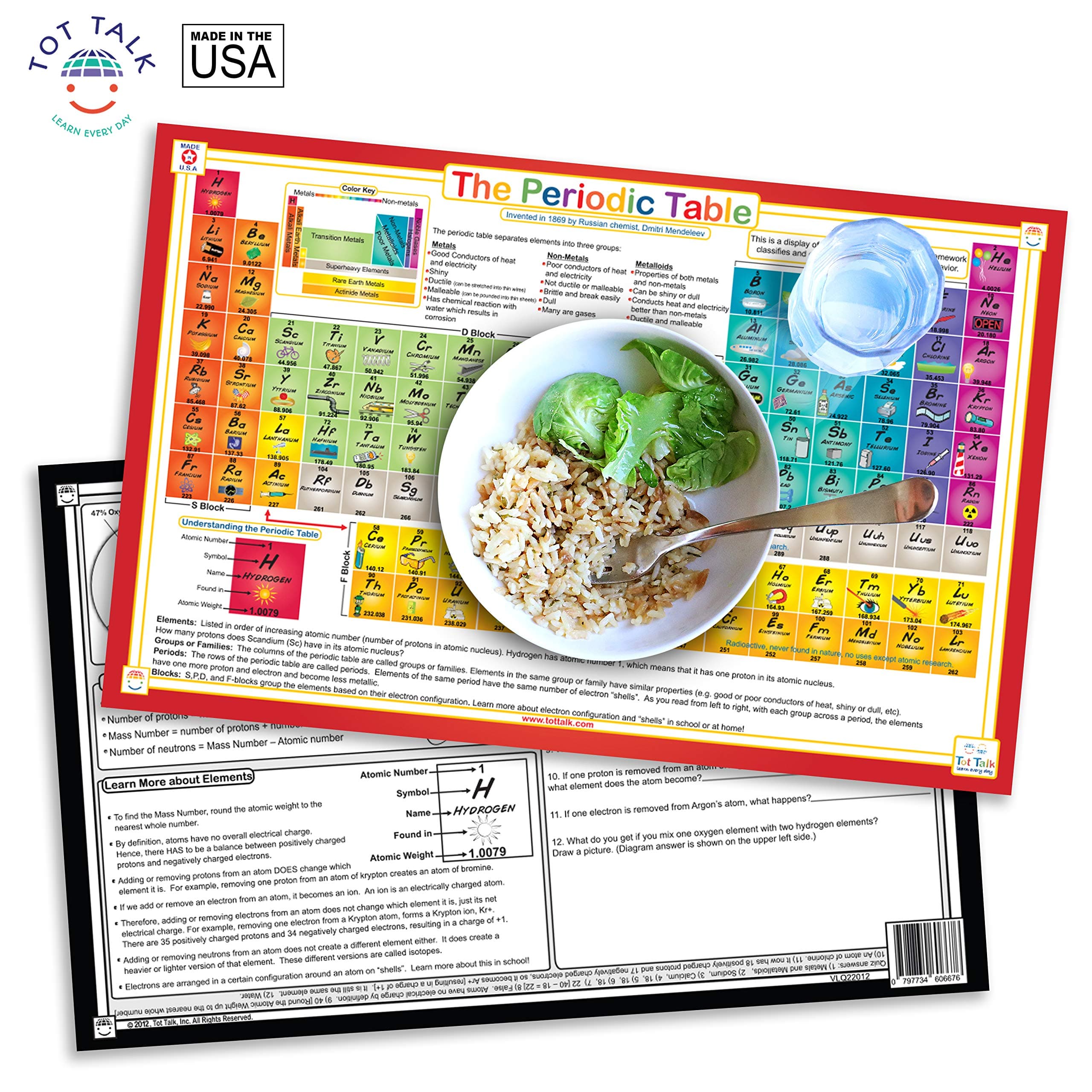 Tot Talk The Periodic Table of Elements Activity Placemat