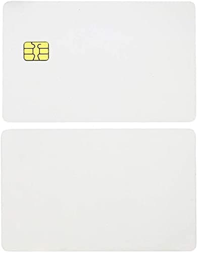 10 Pack SLE 4442 Chip Cards, Blank Smart Intelligent Card Contact IC Card, ISO 7816 Contact Smart Card, Contact Chip PVC Card for Hotel Key Card/Access Control System