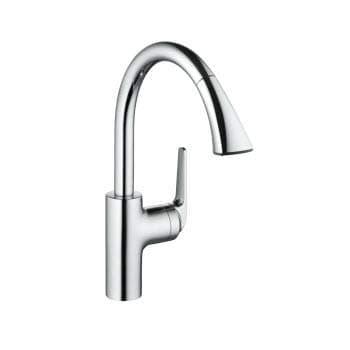 KWC Faucets 10.061.004.127 DOMO Pull Down Kitchen Faucet, Splendure Stainless Steel