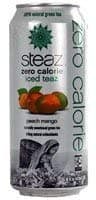 Steaz Organic Iced Green Tea with Peach & Mango, Lightly Sweetened, 16 Fl Oz (Pack of 1)