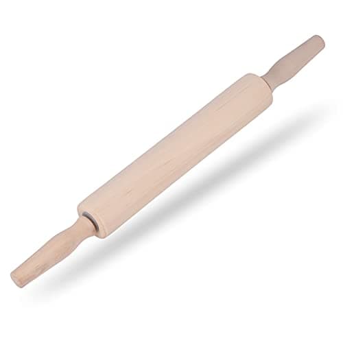 Royalford Wooden Rolling Pin | Professional Dough Roller | Dough Tortilla Rolling Pin, Essential Kitchen Utensil Tool for Bakers & Cooks for Pasta Cookie Dough Cake Pastry Pizza Fondant Chapatti Pie