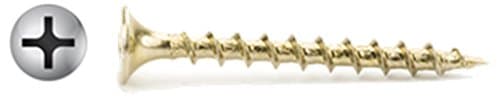 (2500) #8 X 2-1/2" Drywall Screw Phillips Bugle Head Coarse Thread Yellow Zinc Bulk Box