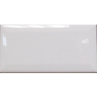 U.S. Ceramic Tile Bright Glazed Snow White 3 in. x 6 in. Ceramic Beveled Edge Wall Tile (10 sq. ft. / case)
