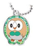 Takara Tomy Pokemon Sun & Moon Metal Keychain Figure Mascot ~1" - Rowlet