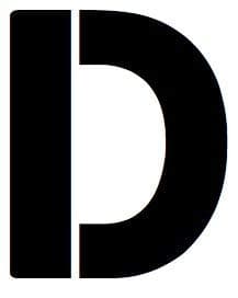 18x24 Large Letter Stencil from 4 Ply Mat Board -LetterD