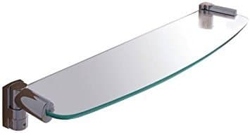 Wingits Oval Glass Shelf, 24 In., Bright Stainless Steel