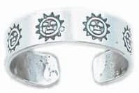 Silverflake -Happy Sun Toe Ring in Sterling Silver_1