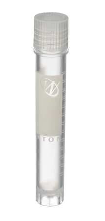 Wheaton W985870 Polypropylene Conical 4mL CryoElite Cryogenic Freestanding Vial, with Writing Patch and External Threaded Natural Cap (Case of 500)