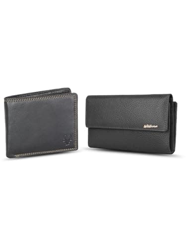 WildHorn Leather Wallet for Men (Black np)