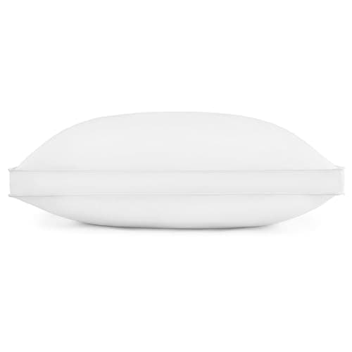 Restful Nights Heritage Collection Double DownAround King Pillow, 100% Organic Cotton Pillow, White