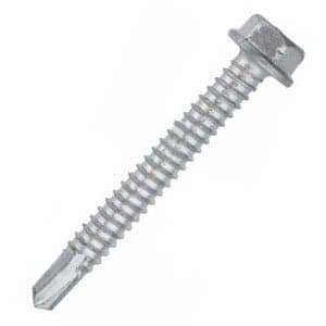 ELCO EAJ240 - #12-14 x 2" Hex Washer Bi-Flex Bi-Metal Stainless Steel Self-Drilling Screws #2 Point 100/BX