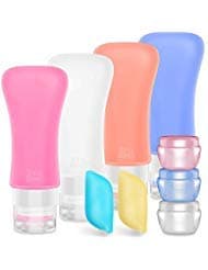 Portable Travel Bottles TSA Approved Containers,Leak proof Silicone Travel Shampoo And Conditioner Bottles,Perfect for Business or Personal Travel, Fun Outdoors, and Much More.