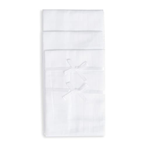 Men's Handkerchiefs 100% White Cotton 6 Pieces Classic Hankies Set