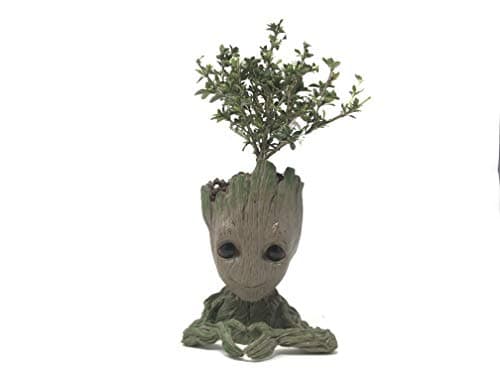 Bonsai Tree Pot Baby Groot (Heart Groot) Succulent Pot - Cactus Pot- Pen Holder- Make up Brush Holder -Great Quality and Extremely Detailed -Durable Resin- W