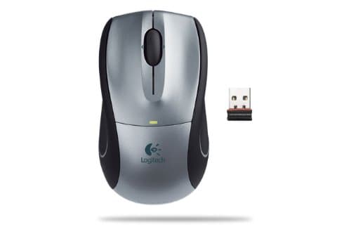 Logitech V450 Nano Cordless Laser Mouse for Notebooks (Silver)