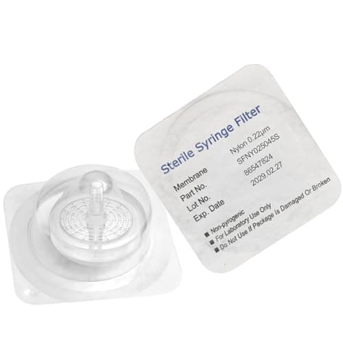 Sterile Syringe Filters Nylon 25 mm Diameter 0.45 um Pore Size Individually Packaged 10/pk …