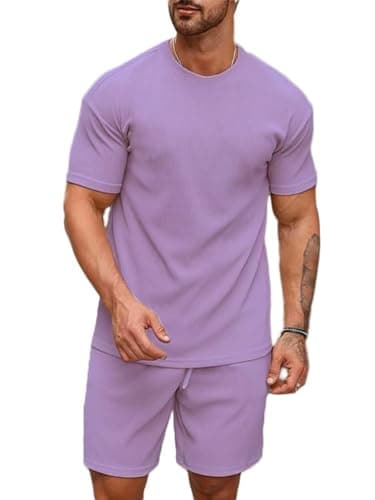 SMOWKLY Men's Premium Cotton Blend Pyjama Set || Stylish Round Neck T-Shirt and Shorts || Casual Night Suit Wear Set for Man