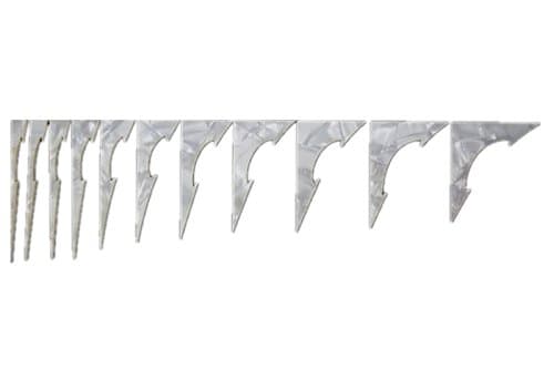 Guitar Frets Inlay Extreme Shark Fin White Celluloid