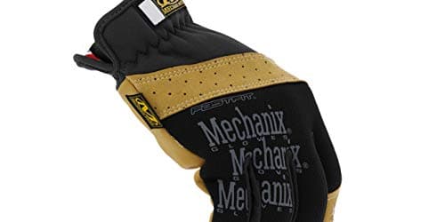 Mechanix Wear Material4X FastFit Gloves - Leather Abrasion-Resistant Gloves for Hand Safety - Breathable - Secure Fit - Anti-Slip - Cut-Resistant - Machine Washable - Brown/Black - Medium