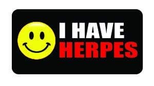 I Have Herpes Funny Hard Hat/Helmet Vinyl Decal Sticker, Pack of 3