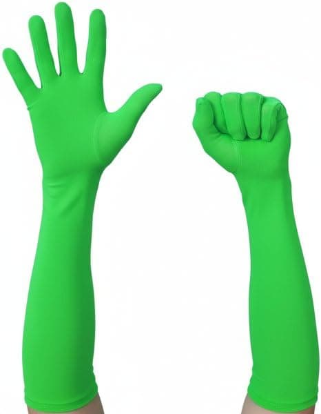 Chromakey Gloves Green Chroma Key Glove Invisible Effects Background Chroma Keying Gloves for Green Screen Photography Photo Video (Tight, Green)