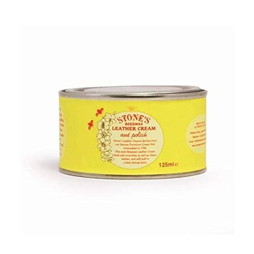 Stone's Beeswax Leather Cream and Polish 125ml - Suitable for Most Leather Items