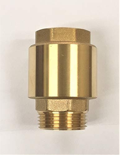 Check valve, brass, 1" NPT male in/ 1 FNPT out, Hallmark Industries (100NPT)
