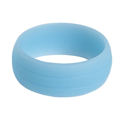 Strong Side Sports Silicone Wedding Ring for Men Double-Debossed Athletic Band Design – Black, Gray, Red, Blue