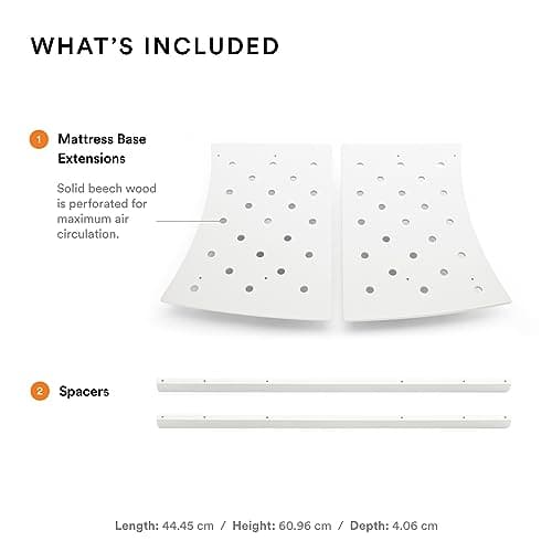 Stokke Sleepi Junior Extension, White - Convert Sleepi Into Junior Sleepi Bed - Suitable for Children Up to 10 Years - Extends Bed to 172 cm - Optional Mattress with Removable Cover