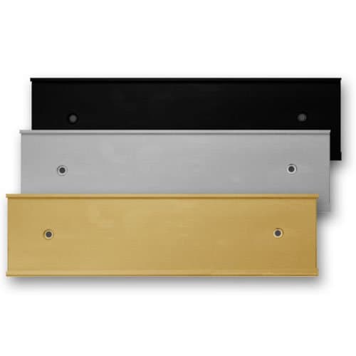 8 x 2 Wall or Door Nameplate Holder with Clear Plastic Insert - Pack of 10 (Silver)