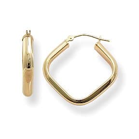 14k Gold Half Round Hoop Earrings | Contemporary Geometric Design | Full Weight 5x26mm | Medium Size, Hypoallergenic - $149 Mother's Day GIFT SPECIAL & GIFT WRAP (avail. at checkout)