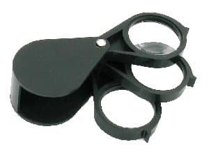 Sarome UK Black Triple Magnifying Glass Loupe MAG13