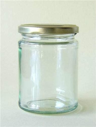 BOTTLE Company 36 X 500ML Approx Round Glass JAM Jars,Chutney,Preserve,Pickle,Candle,Sweet,Honey,Wedding Favour JAR C/W Gold LIDS
