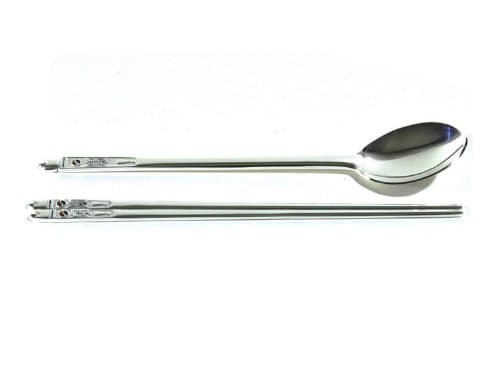 Kitchenwide Stainless 18/10 Traditional Korea Spoon and Chopstick Set of 4