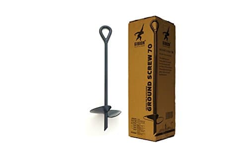 GIBBONSlacklines Unisex Youth Fixing Point Ground Screw, Earth Anchor, Length: 70cm, Width (Plate): 20cm, Slacklining Without Trees, Black, 3.1 kg