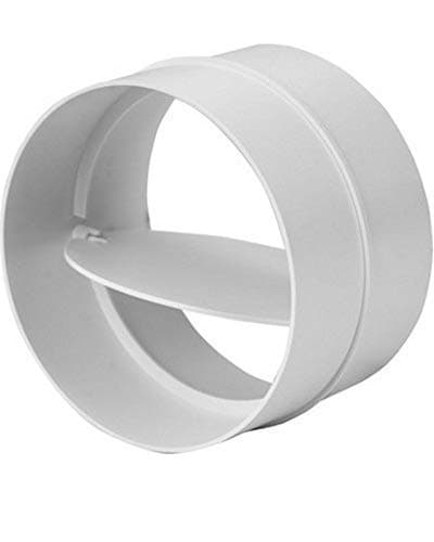 4" Draft Blocker, Backdraft Damper Inline Extractor Fan Vent Back Draught Shutter, Dryer Vent Hose 100mm (4")