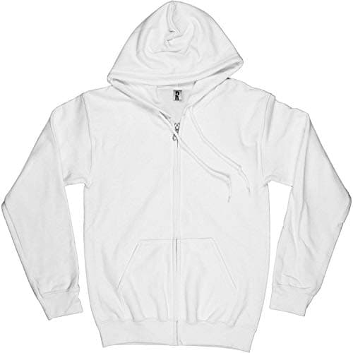 Polyphia Men's The Worst Zippered Hooded Sweatshirt X-Large White
