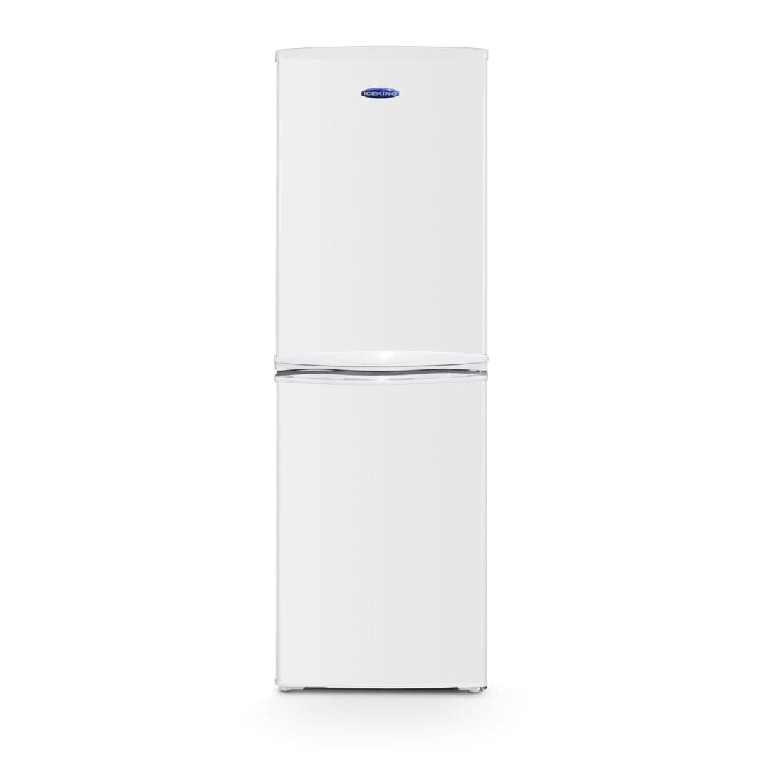 ICE KING IK8951EW Freestanding Fridge Freezer, 50/50 Split, 142L Capacity, White, Auto Defrost, Reversible Doors, Energy Efficient, Quiet Operation – Ideal for Kitchen or Utility Room