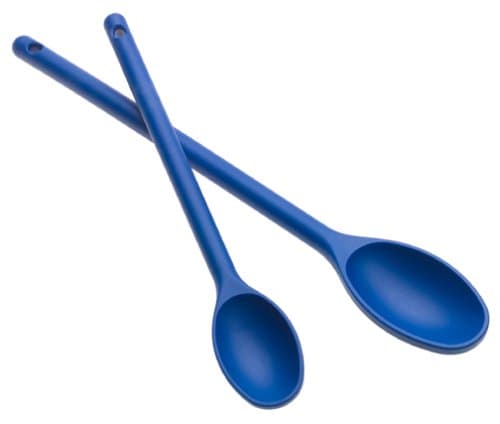 MIU France Set of 2 Blue Nylon Mixing Spoons, 12-Inch and 15-Inch