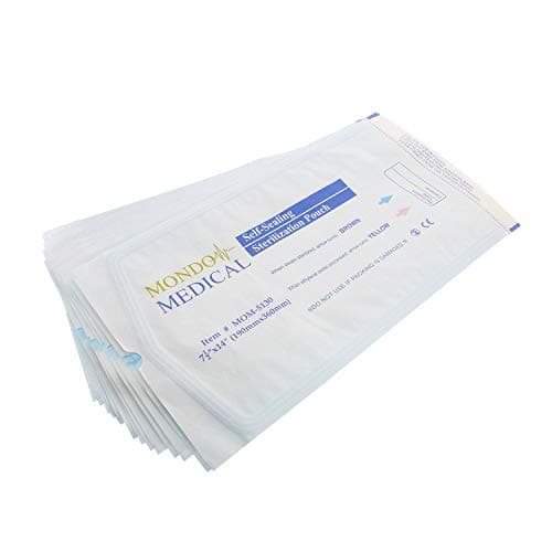 MonMed Self Seal Sterilization Pouches - 7.5 x 14 Inch Medical and Dental Sterilizer Bags, 200Pc Autoclave Pouch Pack