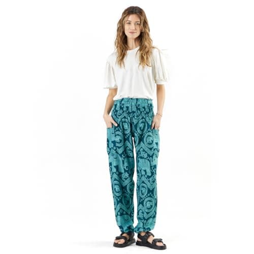 Happy Trunks Harem Pants for Women/Women’s Yoga Pants with Pockets (S-XXL) Hippie Clothes/Boho Clothes for Women/Beach Lounge