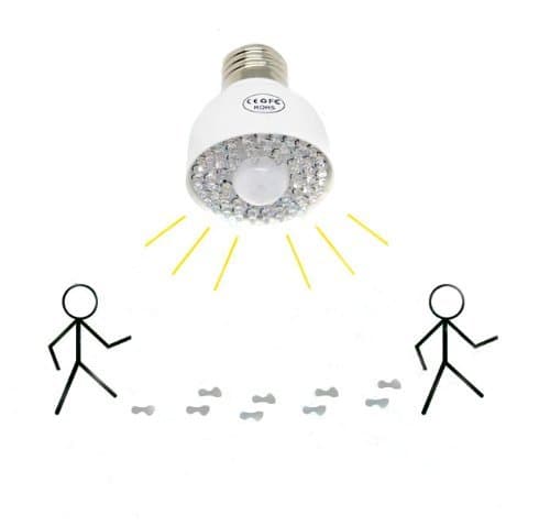 qich New E27 54LEDs PIR Infrared Sensor Motion Detector Sensitive LED Light Bulb Lamp 85V~265V