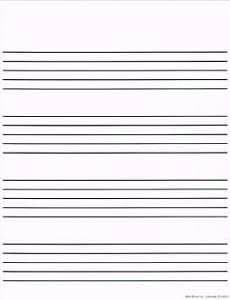 Wideline Staff Paper (8.5" x 11" Size)