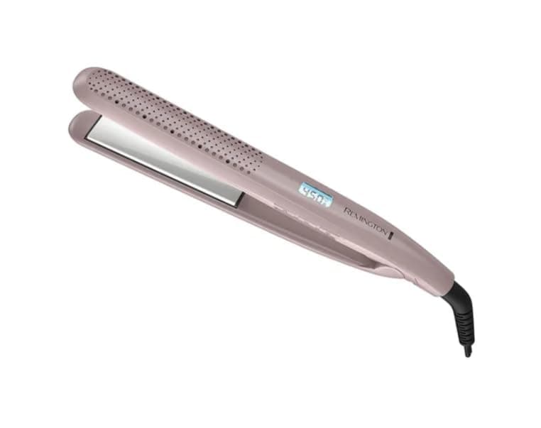 Remington Wet2Straight Hair Straightener / Flat Iron, 450°F Salon High Heat, 1 Inch plates, Mauve