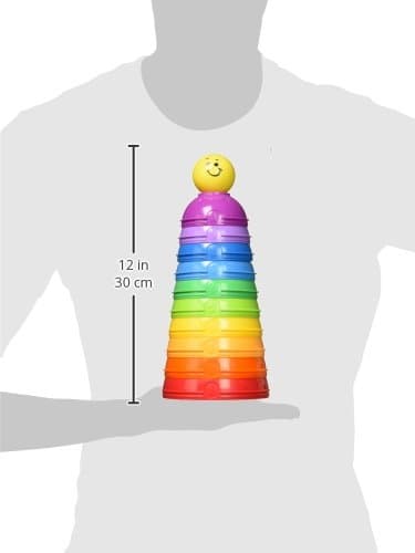 Fisher-Price Baby Toy Stack & Roll Cups, 10-Piece Stacking & Nesting Activity for Developmental Play Infants Ages 6+ Months