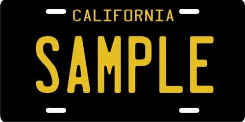 Your Name Your State Custom Metal License Plate - Choose from All 50 States (California Black 1960's, 6" x 12" Standard Thickness (.030"))