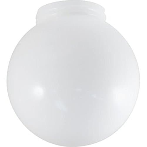 Acrylic Threaded Globe Light Fixture by American-De Rosa Lamparts,Inc. - 6 Inch, White