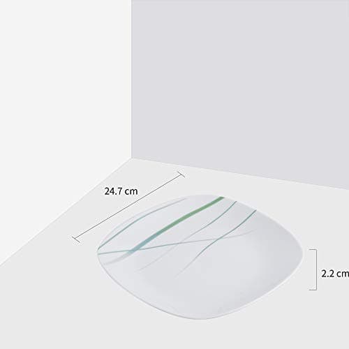 VEWEET, 'Aviva' Porcelain Dinner Plate Set of 6 | Diameter 24.7 cm | Supplement to The 'Aviva' Dinner Service | Dinner Plate for 6 People